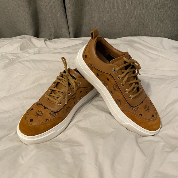 MCM Shoes - MCM Skyward Monogram Platform Sneakers Size 40